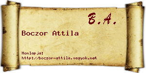 Boczor Attila névjegykártya